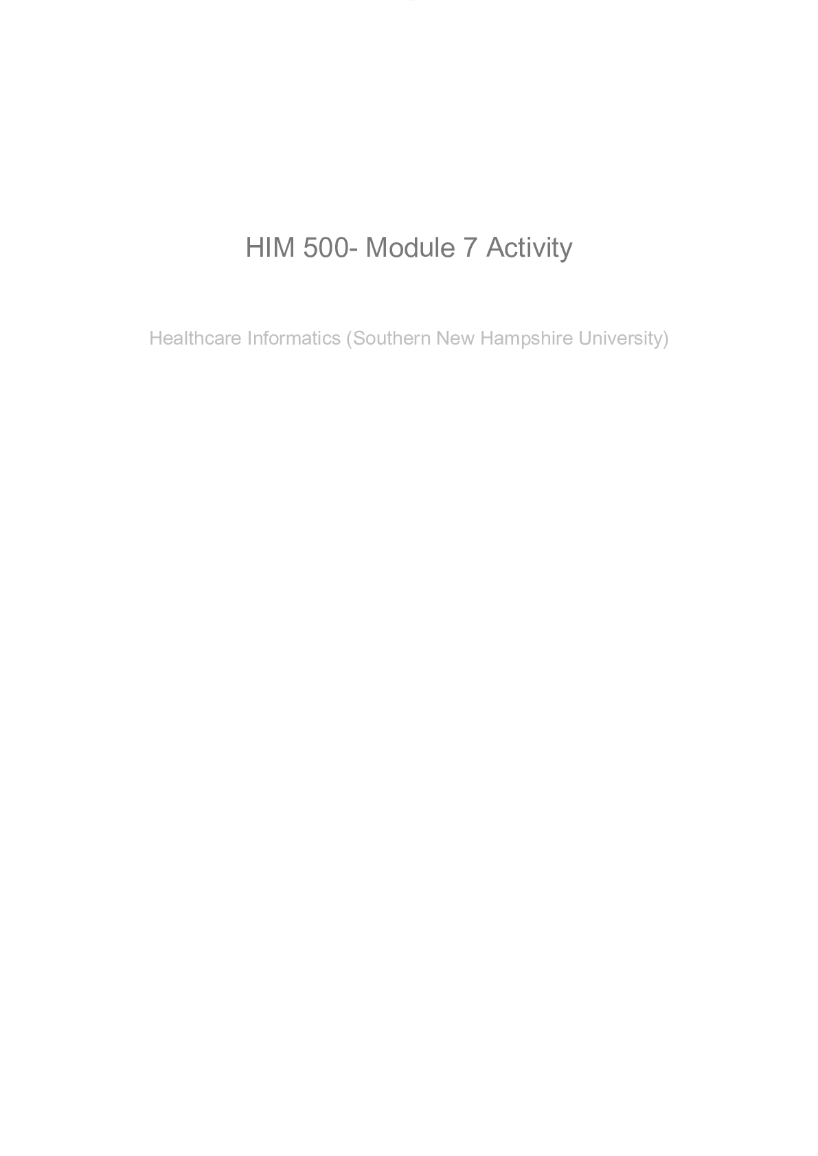 Preview of HIM 500 Module 7 Activity Vendor Evaluation Matrix